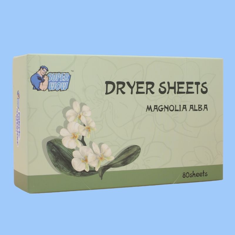 Magnolia Alba 80ct- 개인화 된 브랜드 패브릭 연화기 건조기 시트 OEM